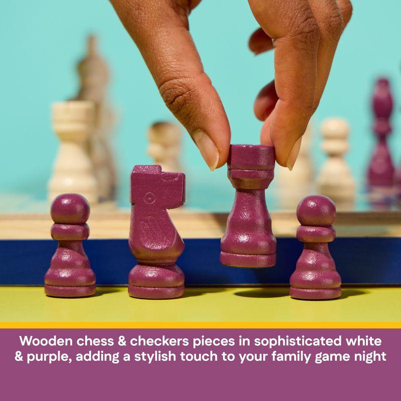 Spin Master Wooden Chess & Checkers Set