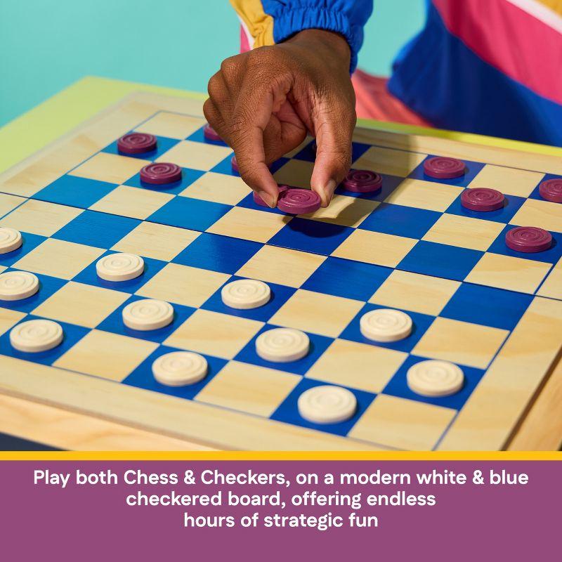 Spin Master Wooden Chess & Checkers Set