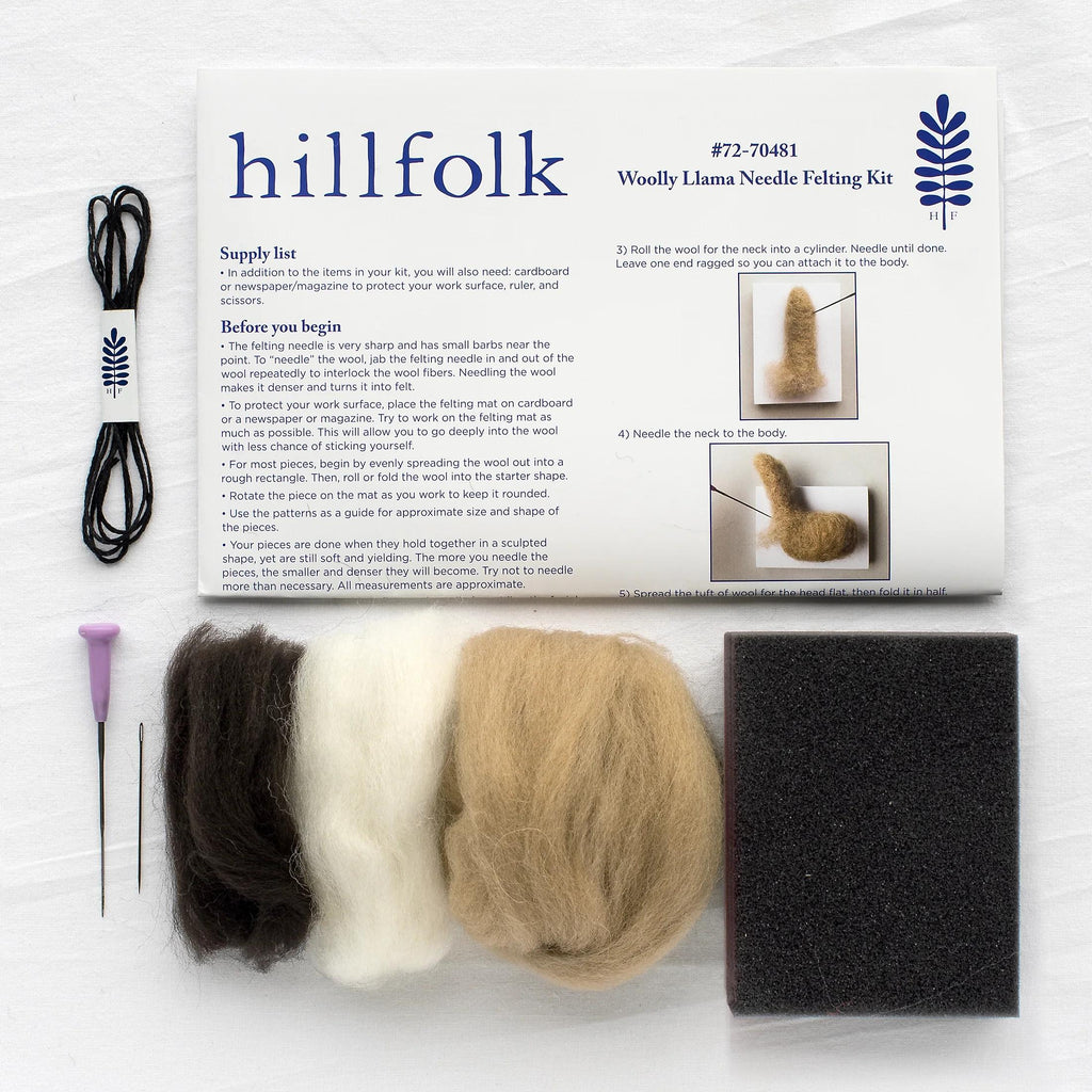 Woolly Llama Needle Felting Kit